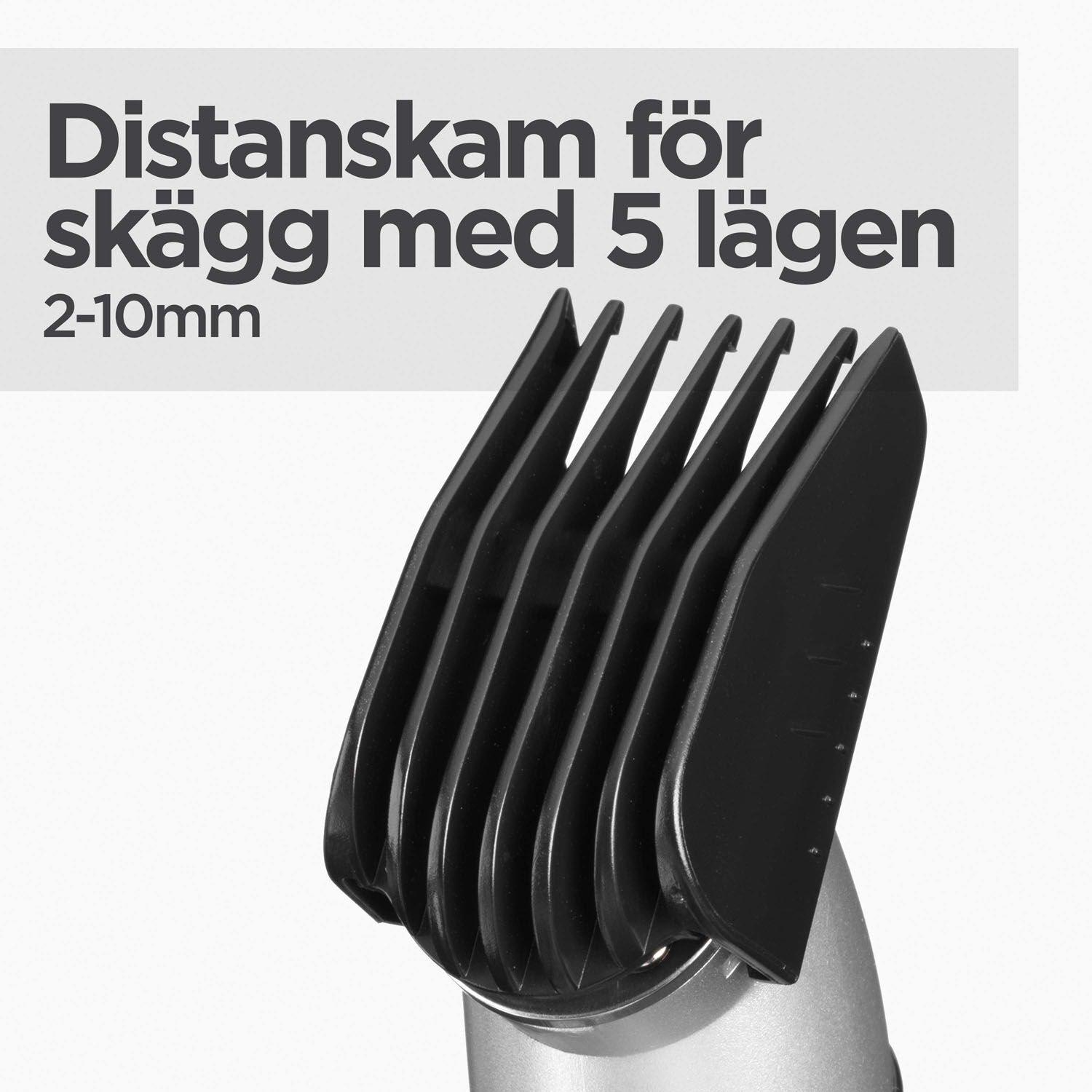 Distanskam f&ouml;r sk&auml;gg med 5 l&auml;gen (2&ndash;10 mm)